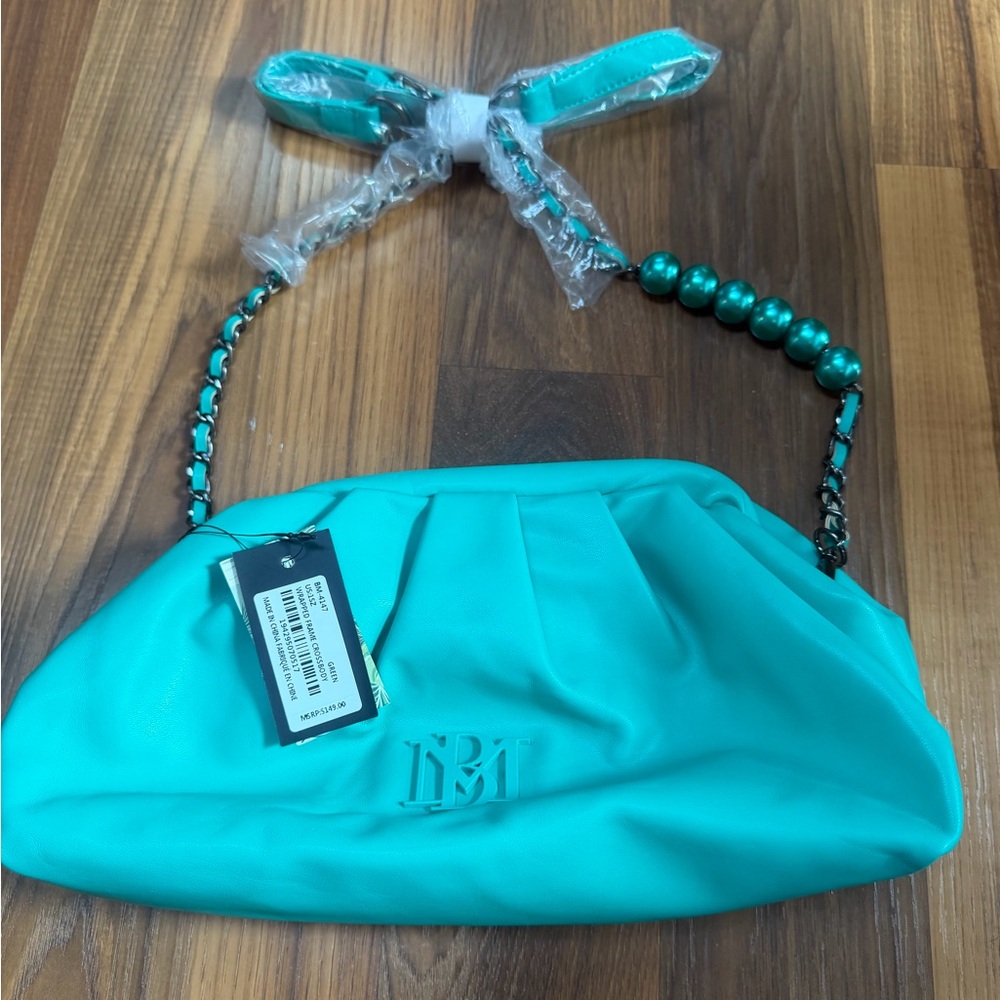 Badgley Mischka Vibrant Blue/Teal Shoulder Bag